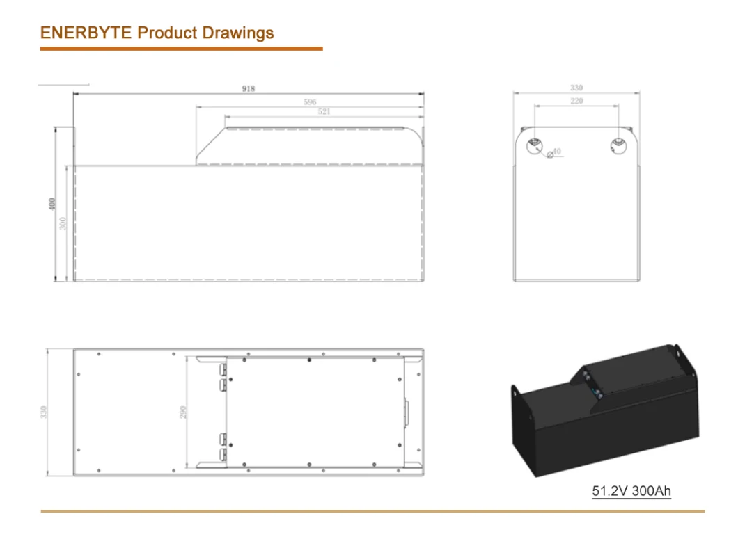 Factory Direct 48V 300ah Motive Power Battery LiFePO4 Battery Traction Battery