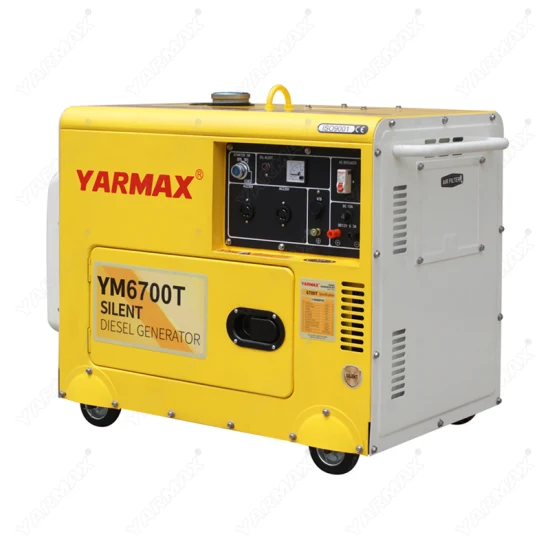 Generatore diesel Yarmax di tipo silenzioso serie Tn Ym8700tn alimentato da Ym192fe